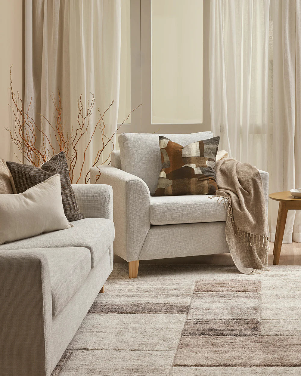 Sienna Chocolate Cushion with Feather Inner (25037FC)