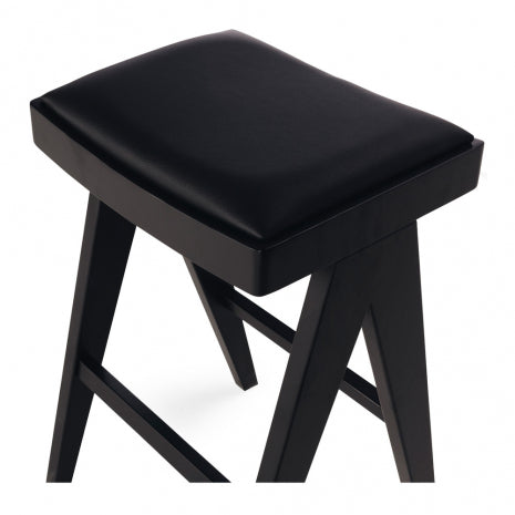 Palma Barstool Black Oak PU Seat