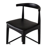 Elbow Barstool Black Oak Black PU Seat