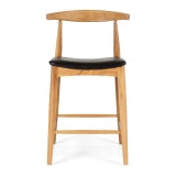 Elbow Barstool Natural Oak PU Seat