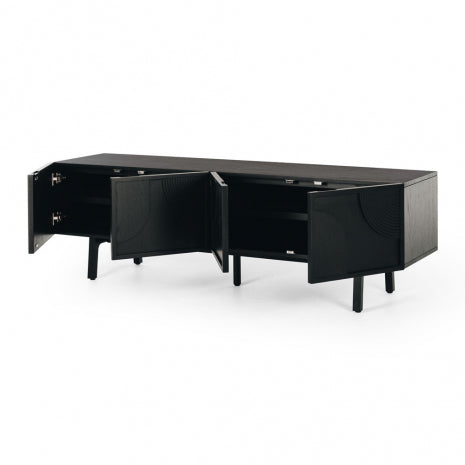 Arc TV stand Black Oak