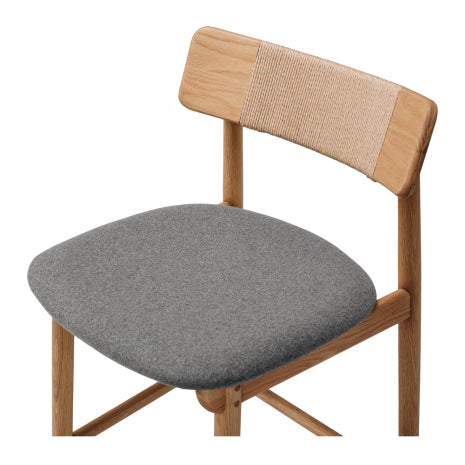 Niles Highback Barstool (Nat Oak) Fabric