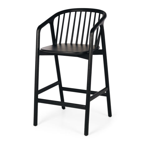 NORD Highback Barstool (Black Oak) BLK PU Seat