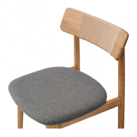 Niles Dining Chair (Natural Oak) Fabric