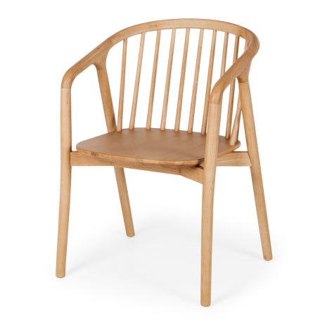 NORD Chair (Natural Oak) BLK PU Seat