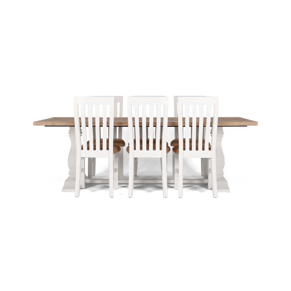 Parisian 2400 Double Pedestal dining table & 8 chairs (SET)