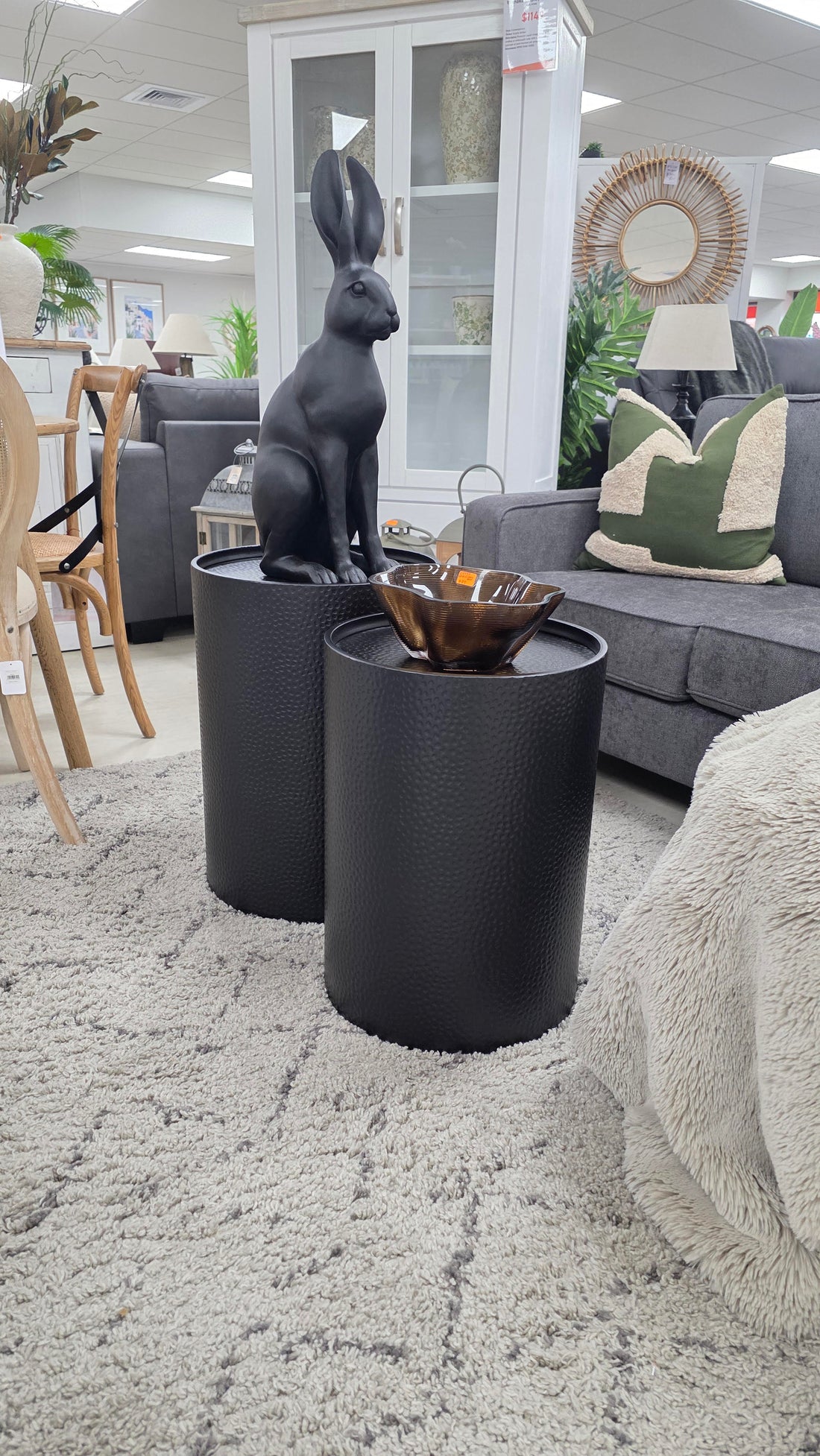 Drum Set of 2 Tables (ANXB9745-BLK) (LeF)